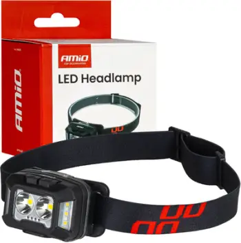 Fener koke LED AMiO 04668, 2x XPG 10 SMD, 1800mAh, e zezë