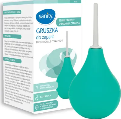 Klizmë Sanity Enema Bulb me kanulë nr. 9, 224 ml, blu - 1