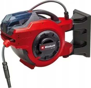 Bobinë uji pa kabull Einhell GE-HR 18/30 WH Li-Solo, për zorrë 30 m 1/2", montim në mur, e kuqe