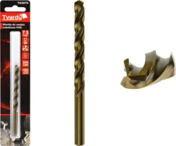 Stërvitë HSS M35 me kobalt, 7.5 mm, metal i fortë