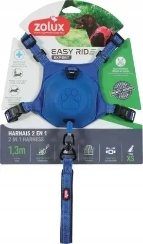 Qafore gjoksi për qen Zolux Easy Ride, sistem hands free, shirita reflektues, e zezë