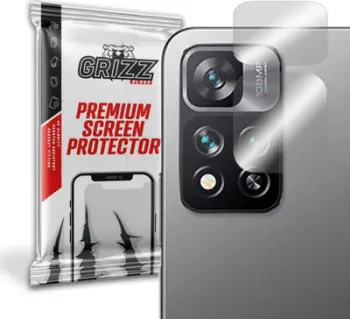 Mbrojtës kamere GrizzGlass për Xiaomi 11i HyperCharge, xham hibrid, set 2 copë, transparent