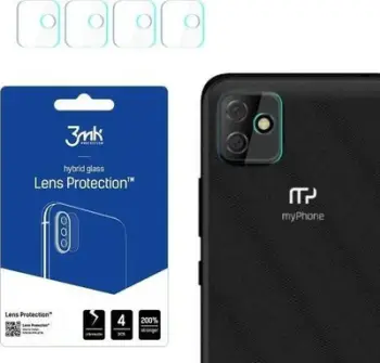 Mbrojtës kamere 3MK Lens Protect, për MyPhone Fun 9, set 4 copë, transparent