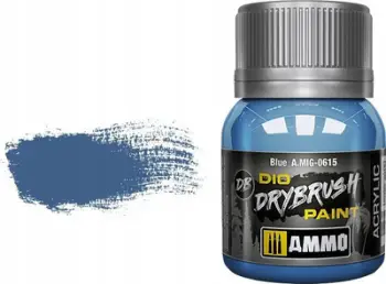 Bojë akrilike Mig Ammo 0615 Dio Drybrush, 40ml, blu