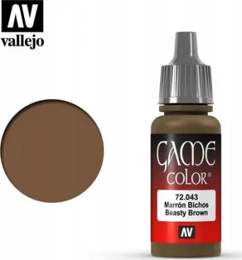 Bojë akrilike Vallejo Game Color 72043 Beasty Brown, 17ml, kafe