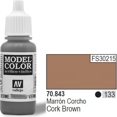 Bojë akrilike Vallejo Model Color Cork Brown, 17ml, kafe - 1