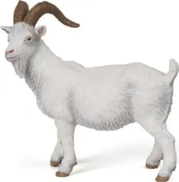 Figurë lodër Papo 51144 White Nanny Goat, dhi shtëpiake, e bardhë