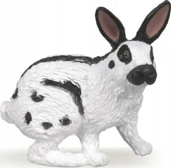 Figurë lodër PAPO Farmyard Friends English Spot Papillon Rabbit, PVC, për fëmijë 3+