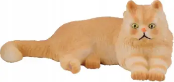 Figurë koleksionuese Collecta Persian Cat Lying, miniaturë mace persiane, shumëngjyrëshe