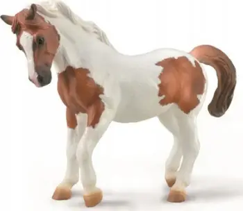 Figurë lodër Collecta Chincoteague Pony Chestnut Pinto, miniaturë kafshe, shumëngjyrëshe