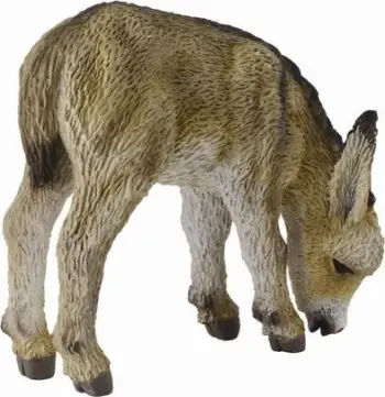 Figurë lodër Collecta Grazing Donkey Foal, këlysh gomari, shumëngjyrëshe