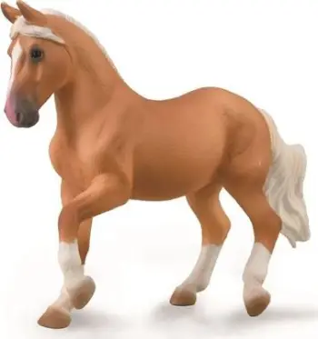 Figurë lodër Collecta Paso Fino Palomino Mare, kalë race, për koleksionistë, shumëngjyrëshe