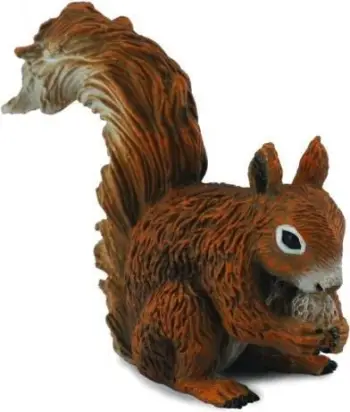 Figurë lodër CollectA Red Squirrel Eating, 5 x 4 cm, kafe