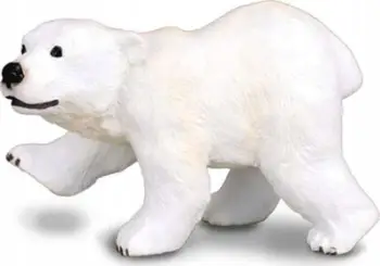 Figurë lodër Collecta Walking Polar Bear Cub, këlysh ari polar, e bardhë