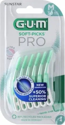 Sticka interdentale GUM Soft Picks, x30, të buta, për mishra të ndjeshëm