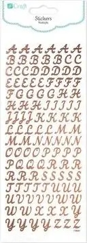 Sticker alfabeti për dekor, 118 copë, ngjitës, shumëngjyrësh