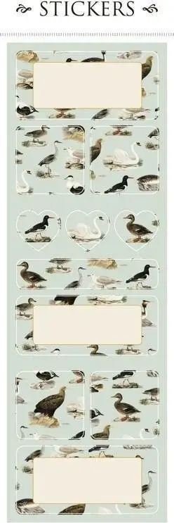 Sticker dekorativ Skona Ting ST161-6 Birds, set 2 fletë, motive zogjsh, shumëngjyrëshe