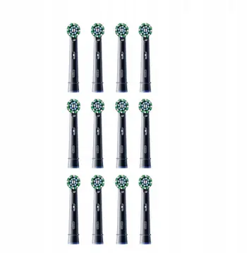 Koka furçe dhëmbësh Oral-B CrossAction Black, set 12 copë, për furça elektrike, e zezë