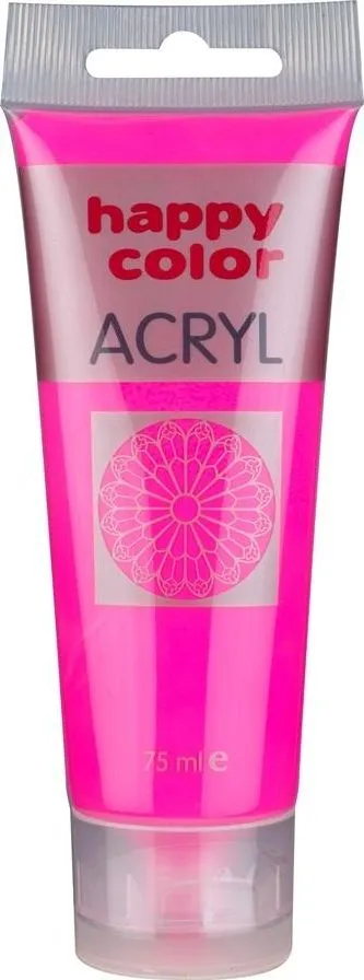 Bojë akrilike GDD Fluo, 75ml, rozë fluo - 1