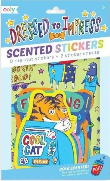 Stickerë aromatikë OOLY Dressed to Impress, 8 jumbo, 2 fletë, shumëngjyrësh