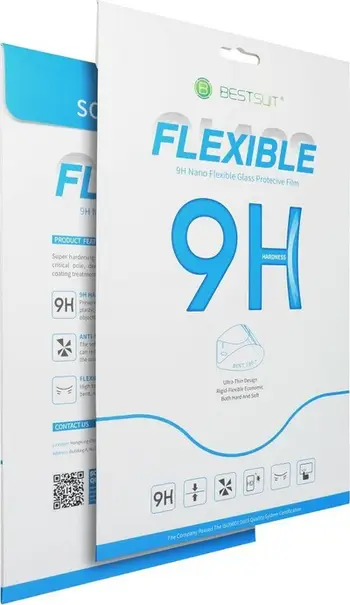 Mbrojtëse ekrani Bestsuit Hybrid Glass Flexible për iPad Pro 12.9", kompatibile 2018 2020 2021, transparente