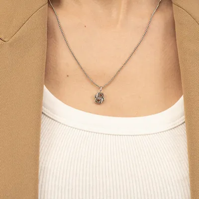 Qafore për femra Hugo Boss Double B 1580697, e argjendtë - 2
