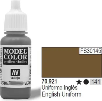Bojë akrilike Vallejo Model Color English Uniform, 17ml, mat, kafe ushtarake