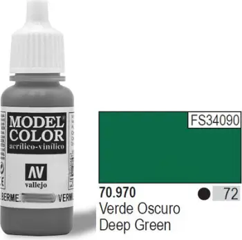 Bojë akrilike Vallejo Model Color Deep Green, 17ml, jeshile e errët