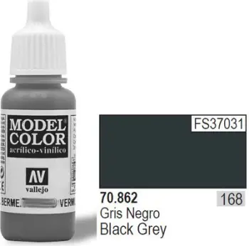 Bojë akrilike Vallejo Model Color Black Grey, 17ml, gri e zezë
