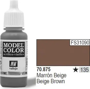 Bojë akrilike Vallejo Model Color Beige Brown, 17ml, mat, kafe bezhë