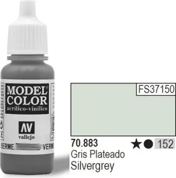 Bojë akrilike Vallejo Model Color Silver Grey, 17ml, gri e argjendtë