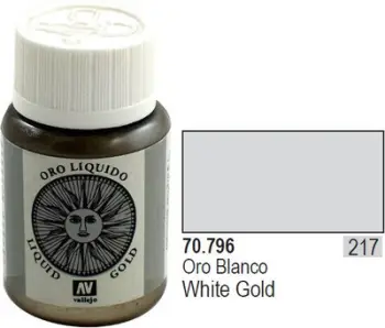 Bojë akrilike Vallejo Model Color White Gold Metals, 35ml, e artë