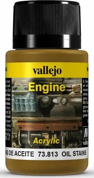 Bojë efektet Weathering Vallejo AV 73813, Oil Stains, 40ml, kafe e errët