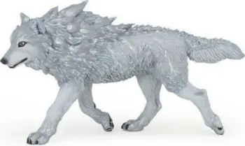 Figurë lodër Papo Ice Wolf, koleksionuese, plastike, shumëngjyrëshe