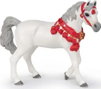 Figurë lodër Papo White Arabian Horse in Parade Dress, PVC, e bardhë