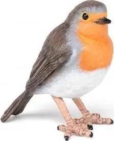 Figurë lodër PAPO Wild Animal Kingdom Robin, PVC, shumëngjyrëshe