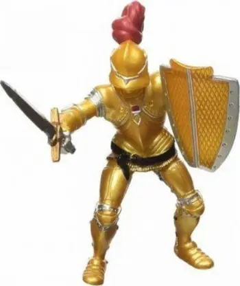 Figurë Papo Knight in Gold Armour 39778, 8 cm, ngjyrë ari
