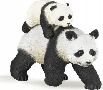 Figurë lodër Papo Wild Animal Kingdom Panda, PVC, e lyer me dorë, shumëngjyrëshe