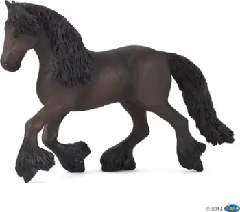 Figurë lodër Papo Friesian Horse, plastike, për fëmijë, shumëngjyrëshe