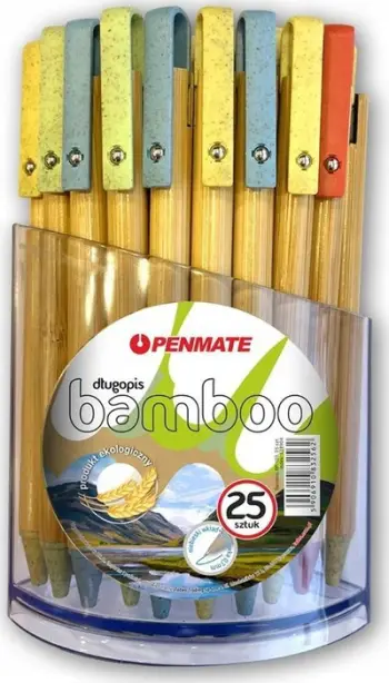 Stilolaps Teka Pen Bamboo BP-103, majë 0.7mm, bojë blu, paketim 25 copë