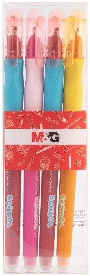 Stilolaps i fshirshëm M&amp;G Ergo Girl, 0.7mm, bojë blu, set 4 copë