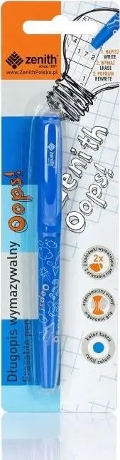 Stilolaps i fshishëm Astra Erasable Pen Oops, 0.6mm, bojë blu