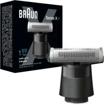 Kokë zëvendësuese Braun për trimmer Series X XT20, për qethje dhe rruajtje, e zezë