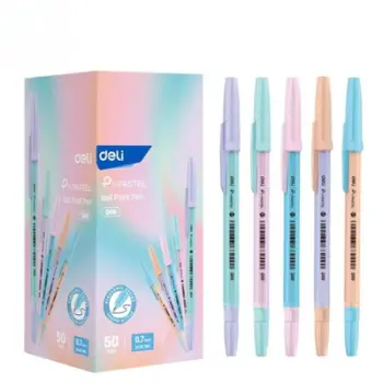 Stilolaps me bojë Deli, 0.7mm, paketim 50 copë, pastel blu