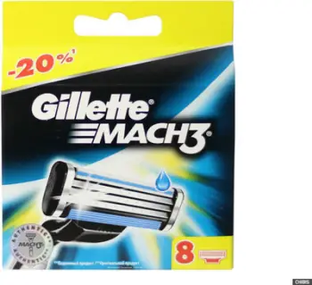 Kokëza zëvendësuese rroje Gillette Mach3, 3 tehe, 8 copë