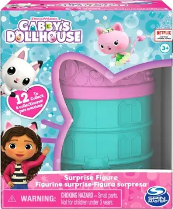 Figurë surprizë lodër Spin Master Gabbys Dollhouse, me kapsulë shtëpizë, stile të ndryshme, shumëngjyrëshe