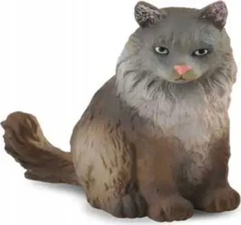 Figurë mace Collecta Norwegian Forest Cat Sitting, dekorative, shumëngjyrëshe