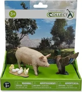 Set figurina ferme CollectA, set me 3 kafshë, shumëngjyrëshe