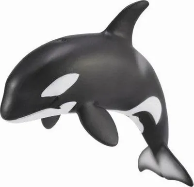 Figurinë Collecta Young Orca, plastikë, bardhë e zi - 1