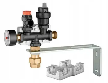 Kolektor ngrohjeje Caleffi 305503, techno polimer, deri 50 kW, i zi